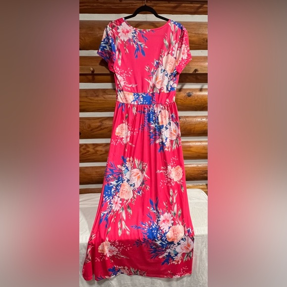 Floral‎ Pink Maxi Dress Large - Picture 4 of 4